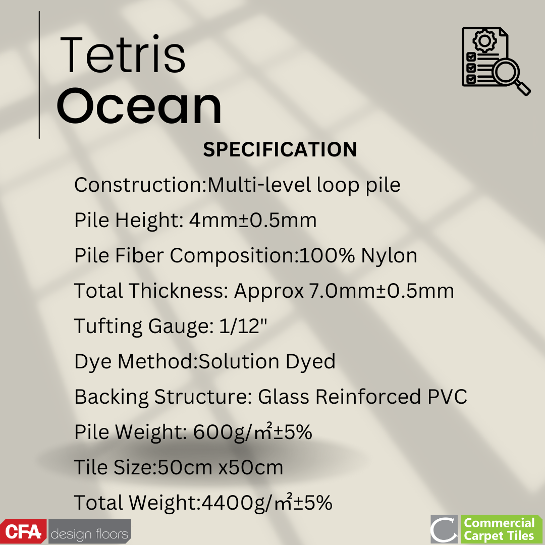 Tetris Ocean Commercial Carpet Tiles