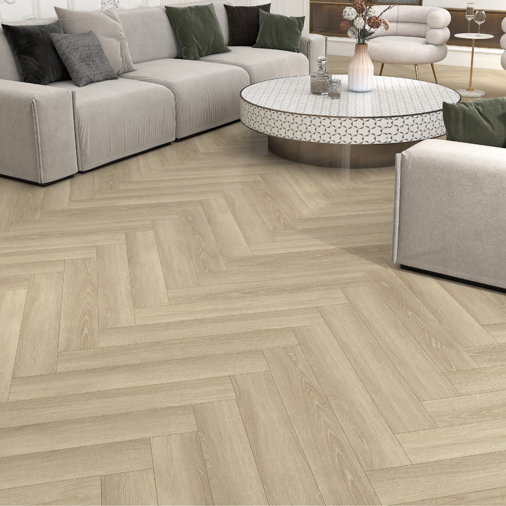 Vaucluse Hybrid Herringbone Blonde Oak HB90 | SA-Owned Family Flooring ...